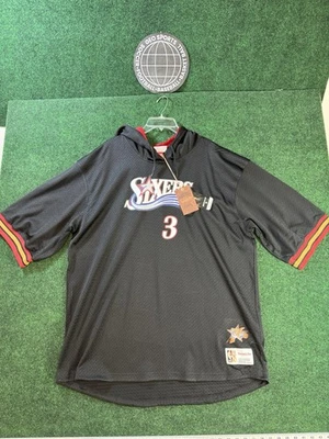 Sudadera con capucha de malla para hombre Philadelphia 76ers Allen Iverson Mitchell & Ness talla XLT DEFECTO Foto 1 de 4