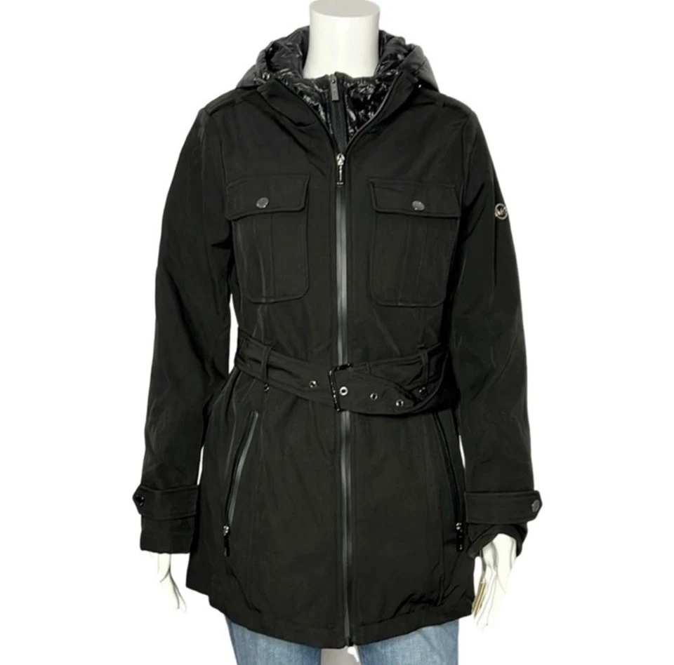 NUEVO CON ETIQUETAS Michael Kors Anorack Rainwear Abrigo con Capucha Chaqueta Talla MP M545644H74 $200 Foto 1 de 4