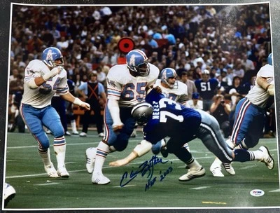 Elvin Bethea Signed 16x20 Photo Houston Oilers PSA/DNA HOF - Image 1 of 2