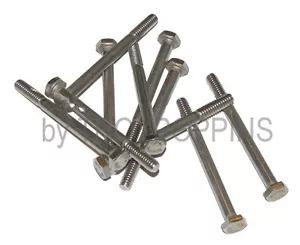 10-SS 1/4"-20 X 3" HH HEX HEAD BOLTS MACHINE SCREWS STAINLESS STEEL 18-8 PARTS - Picture 1 of 1