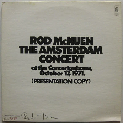 ROD McKUEN The Amsterdam Concert 1971 US Adavnce PROMO LP Signed & Numbered FOLK Foto 1 de 4
