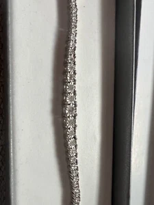 Never Worn Sterling Silver 3/4 Cttw Diamond Tennis Bracelet 7" - Picture 1 of 5