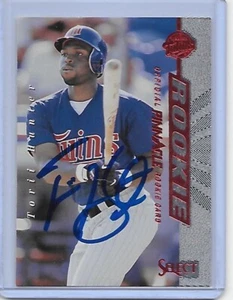 Baseball Card IP auto TORII HUNTER Minnesota Twins 1997 Select Pinnacle Rookie - Picture 1 of 1
