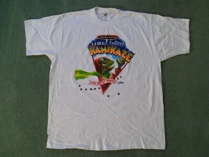Vintage 90s Dekuyper Lime Lizard Kamikaze T-shirt Mens Size XL White Promo - Picture 1 of 6