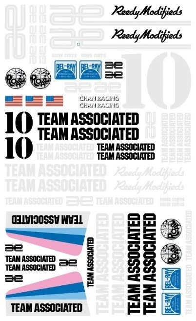Team Associated Vintage RC10 Classic Replacement Boxart Decal Sheet - Image 1 of 1
