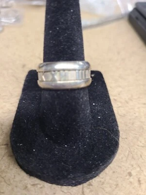 Authentic Tiffany & Co Atlas Ring Wide Band Sterling Silver 925 Size 7 - Image 1 of 4