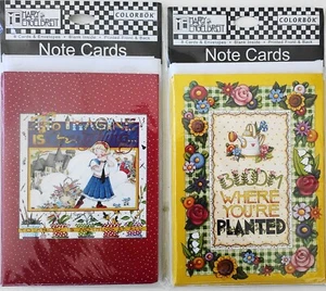 Lot of 2 Packages Mary Engelbreit Note Cards 16 Cards Imagine Bloom (2004) SIP - Picture 1 of 1