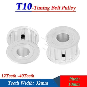 T10 12T-40T Timing Belts Pulley Pitch 10mm AF-type CNC Drive Pulleys Width 32mm - Picture 1 of 19