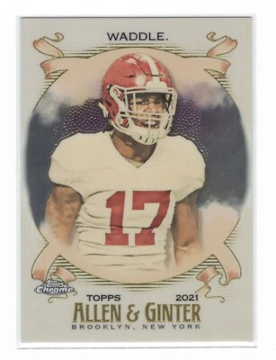 2021 Topps Chrome Allen & Ginter Jaylen Waddle #214 - Image 1 of 2