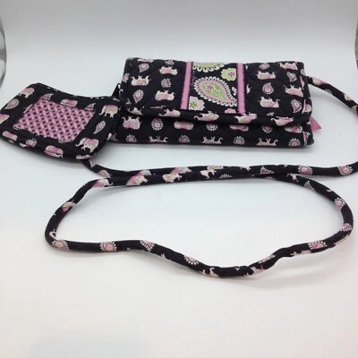 Vera Bradley Elephant Crossbody Wallet Handbag with Matching Change Purse - Image 1 of 4