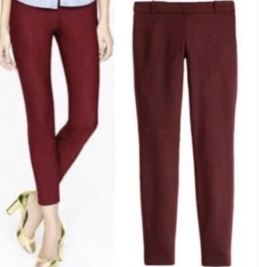Neu mit Etikett J. Crew Stretch Twill Minnie Knöchelhose Baumwollmischung weinrot Größe 00 - Bild 1 von 10