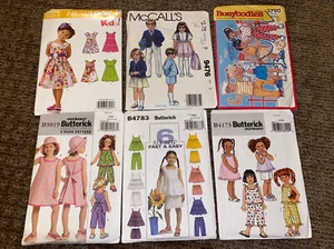 New Look 6205 McCalls 9476 Butterick 4173 4783 5019 3790 Girl Sewing Pattern Lot - Picture 1 of 7