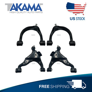 4 Pcs Front Upper + Lower Control Arms w/ ball joints for 10-23 4RUNNER w/KDSS
