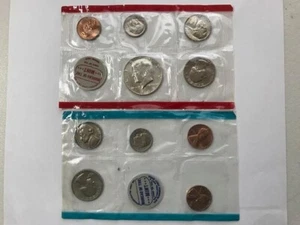 1968 US NEUWERTIG UNZIRKULIERTES SET. AUSGESTELLT VON US NEUWERTIG. 10 MÜNZEN P/D mit S Cent - Bild 1 von 6