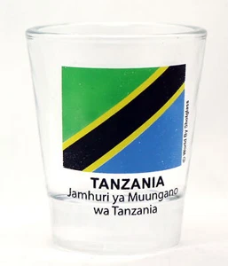 TANZANIA FLAG SHOT GLASS SHOTGLASS - Picture 1 of 1