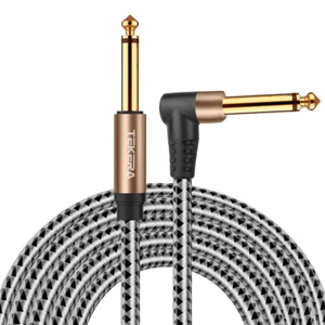 Guitar Cable, Right Angle 1/4 Inch to 1/4 Inch TS Straight Male to Male 6.35Mm - Picture 1 of 12