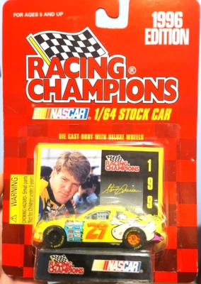 Racing Champions 1996 Steve Grissom Stock Car in pack Stand and collector card - Image 1 of 3