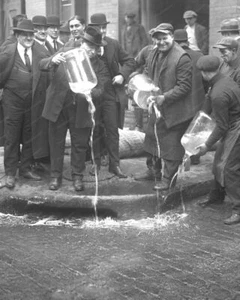 Booze Down The Drain Vintage 8x10 Reprint Of Old Photo - Picture 1 of 1