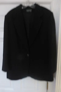 Harve Benard Womens Jacket  Black Cashmere Wool Blazer Large (tall) - Picture 1 of 3