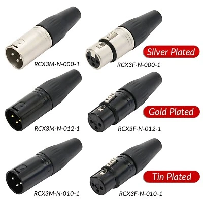Male Female XLR Cannon Microphone Audio Connector Balanced Plug 3Pin - Image 1 of 4