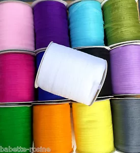 ROLLE (5 oder 10) Meter Organzaband * 6 mm * Farbe wählbar Dragee Partys - Bild 1 von 42