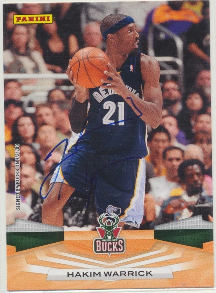 2009 帕尼尼 NBA 哈基姆·沃里克 176 亲笔签名卡亲自 TC445 — 第 1/1 张图片