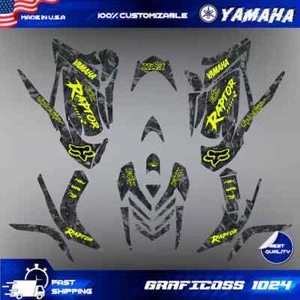 Fits Yamaha Raptor 700R Graphics Kit 2006 2007 2008 2009 2010 2011 2012 decals - Foto 1 di 2