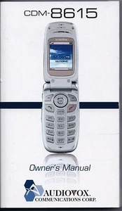 AUDIOVOX CELL PHONE CDM-8615 OWNER'S MANUAL ENGLISH & SPANISH - Picture 1 of 2