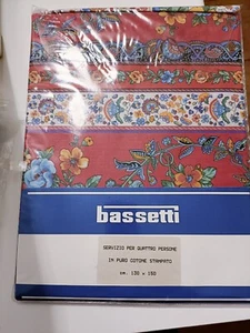 BASSETTI TOVAGLIA 150 X 130 GRANFOULARD COPRITAVOLO PURO COTONE PER 4/6 PERSONE - Foto 1 di 3