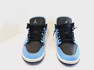 Size 10.5 Mens - Nike Air Jordan 1 Low University Blue Black 553558-403 - Picture 1 of 8