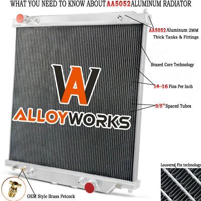 2 Row Radiator For 2003-07 Ford F250 F350 F450 Super Duty 6.0L Powerstroke 2004 Foto 1 de 4