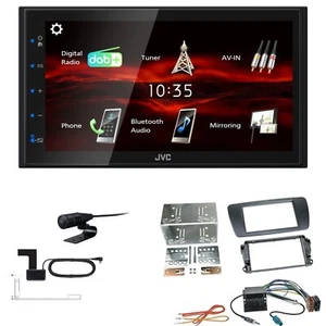 JVC KW-M180DBT 2DIN DAB+ Autoradio für Seat Ibiza IV in azabacheschwarz - Bild 1 von 5