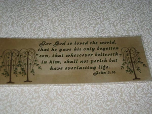PRIMITIVE FOR GOD SO LOVED THE WORLD JOHN 3:16 LAMINATED BOOKMARK CL10-24 - Imagen 1 de 1