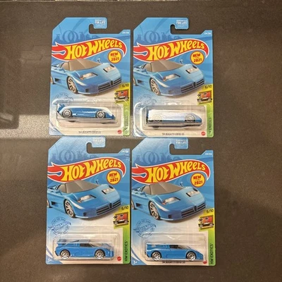 HOT WHEELS 2020  HW EXOTICS '94 BUGATTI EB110 SS Lot Of 4 Mint Cards - Image 1 of 4