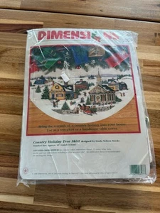 Dimensions Country Holiday Tree Skirt Christmas Cross Stitch Kit*See description - Picture 1 of 3