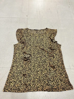 Roman Leopard Print Women’s Sleeveless Top – Size 12 Very Good Condition - Image 1 of 4