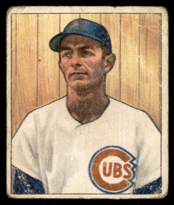1950 Bowman #115 ROY SMALLEY Chicago Cubs G (desgaste/rugas) - Imagem 1 de 2