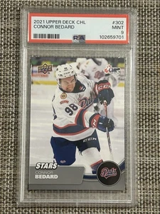 2021 Upper Deck CHL Connor Bedard Card# 302 - PSA Mint 9 - Picture 1 of 4