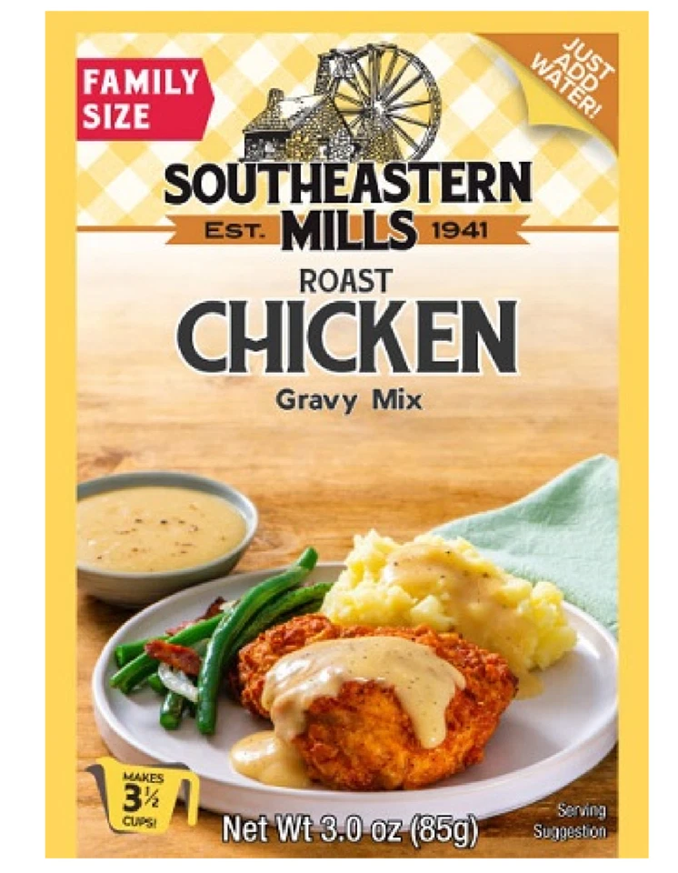 Смесь жареных куриных соусов Southeastern Mills семейный размер 12 упаковок - 3 унции каждая - Изображение 1 из 1
