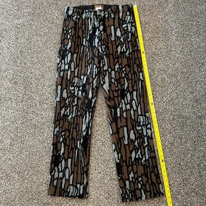 VTG Cabelas Whitetail Fleece Treebark Camo Pants USA made Size Medium Brown - Picture 1 of 8