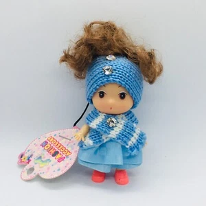 Keychain- Korean Fashion Accessory Animation Doll Bag Chain Blue 3.5" tall E-454 - Picture 1 of 5