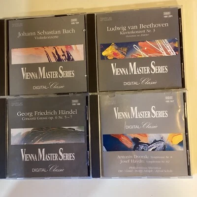 4 Classical Music CDs Vienna Master Series Bach Beethoven Handel Dvorak Haydn Foto 1 de 4