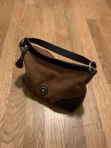 Vintage Dooney And Bourke Nubuck Handback Pebbled Leather Bag Purse Satchel 90s - Picture 1 of 11