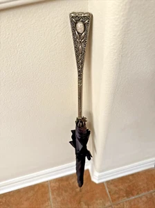 Victorian Umbrella Silver Intricate Handle Umbrella 1850's - Picture 1 of 11
