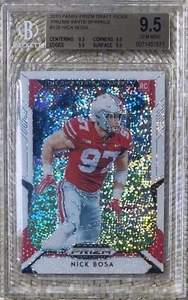 PANINI PRIZM 2019 DP WHITE SPARKLE /15 NICK BOSA RC BGS 9.5 TRUE GEM - Foto 1 di 2