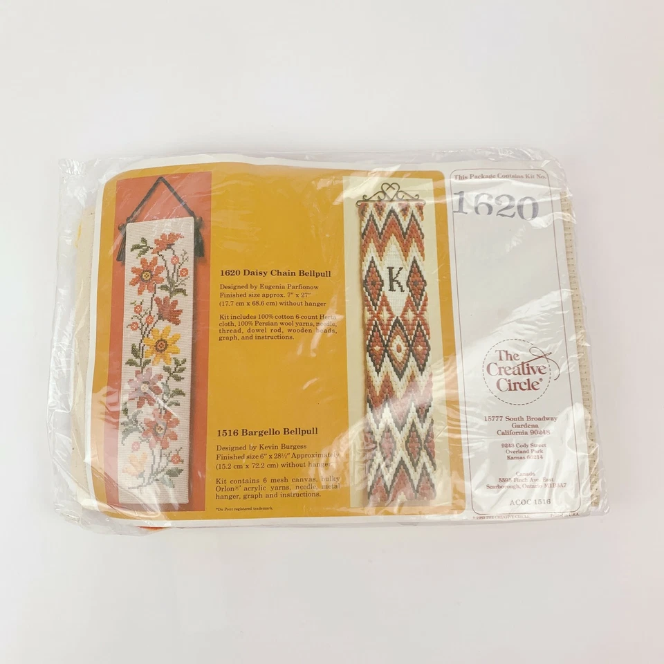 The Creative Circle Vintage 1983 Daisy Chain Bell Pull Eugenia Parfionow #1620 - Image 1 of 4