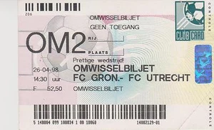 Sammler Used Ticket / Entrada FC Groningen v FC Utrecht 26-04-1998 - Imagen 1 de 1