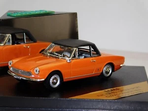 FIAT 124 BS1 SPIDER SPORT CLOSED CONVERTIBLE ARANCIO ROSSO VITESSE L148A 1:43 - Picture 1 of 1