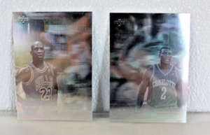 Upper Deck 92-93 Larry Johnson AW5 and Michael Jordan AW1 Holographic Cards - Picture 1 of 5