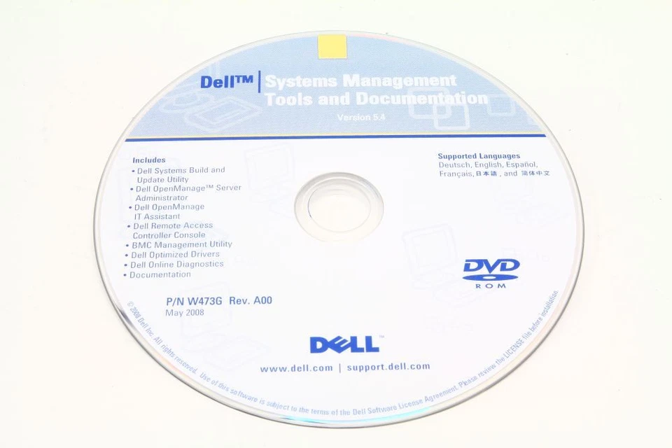 Dell P/N W473G Systems Management Tools and Documentation Version 5.4 DVD-ROM - Bild 1 von 1